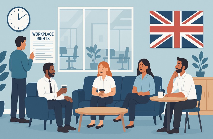 law on breaks at work 8 hour shift uk