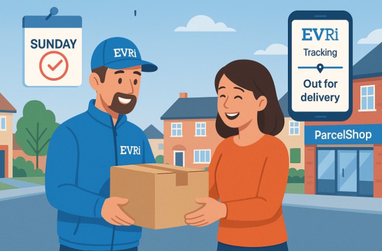 does evri deliver on a sunday