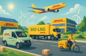 what type of vehicles help dhl deliver the wristbands more sustainably