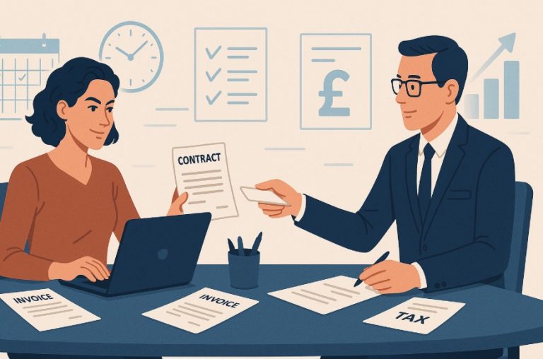 working for someone on a self-employed basis